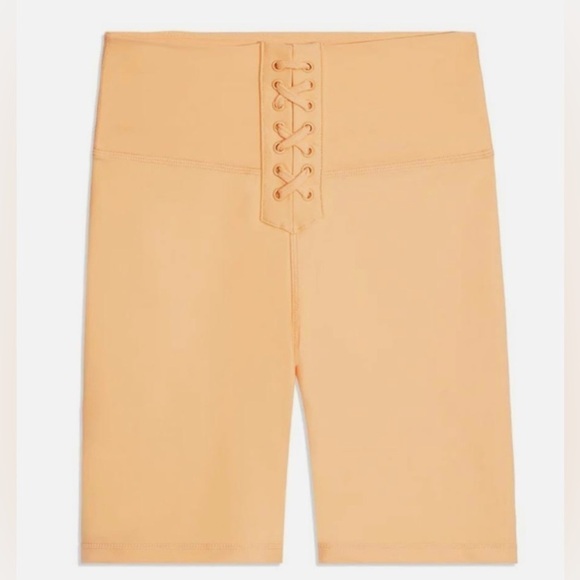 Nwt Weworewhat Lace Up Biker Bike Shorts Size Extra Small Peach Cobbler - Picture 5 of 15